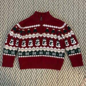 Red Christmas Pattern boys Sweater